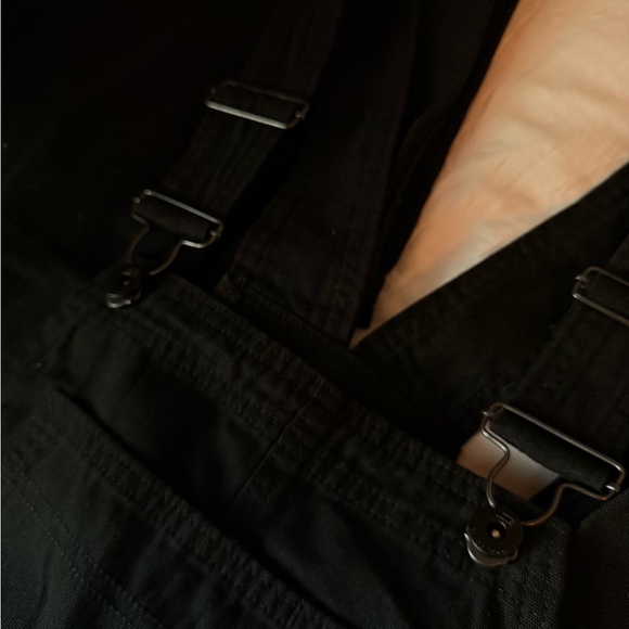Vans Women's Black Denim Overalls - Classic Pocket Bib - Picture 3 of 7